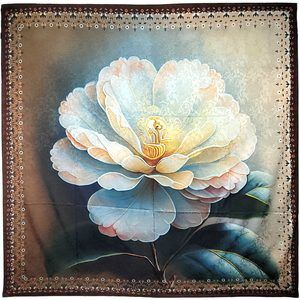 NWT Double Sided Silk Scarf 52"x52" Large Square Shawl Wrap XiangYunShal 2246